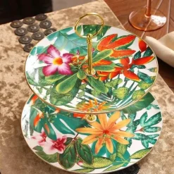 Green Leaf Geschirrset - Teller Schüsseln Teegeschirr