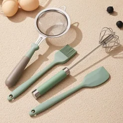 Grünes Silikon-Backset - Milchform-Utensilien