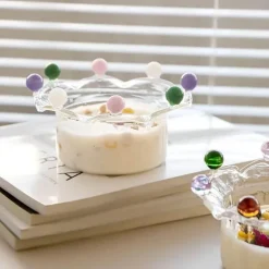 Große Obstschale aus klarem Glas – vielseitige Snack- und Dessertschale