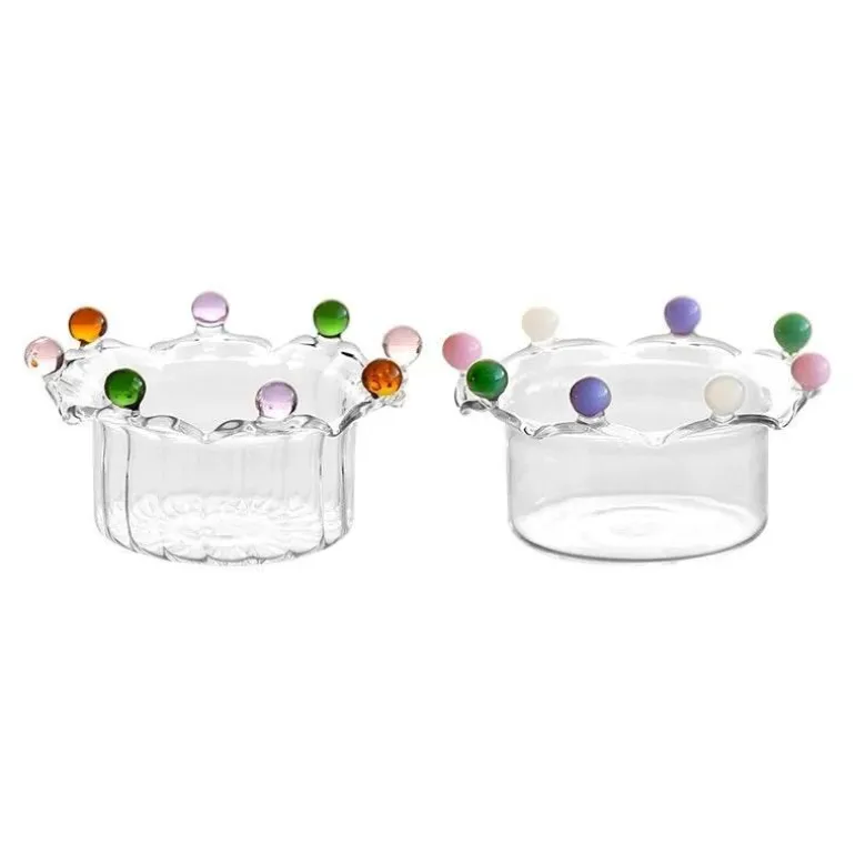 Große Obstschale aus klarem Glas – vielseitige Snack- und Dessertschale