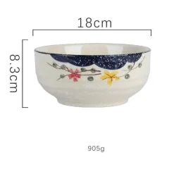 Große Ramen-Schüssel aus Keramik – 67 Zoll große Nudelsuppenschüssel für Küche und Hotel