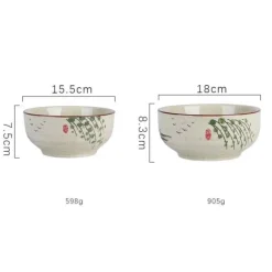 Große Ramen-Schüssel aus Keramik – 67 Zoll große Nudelsuppenschüssel für Küche und Hotel