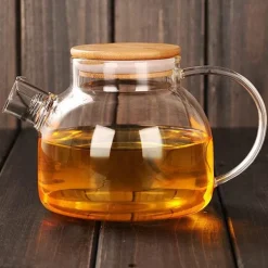 Große Teekanne aus Glas – Fassungsvermögen: Kaltwasserkrug für Tee und Saft