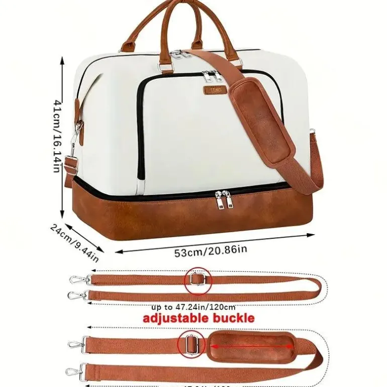 Große Wochenendtasche – Reiseaufbewahrung mit Schuhfach und tragbarem Design