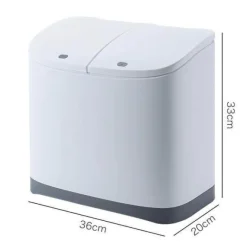 Großer doppelwandiger Mülleimer mit Rädern - Mülleimer mit Deckel