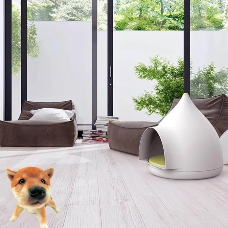 Großes Katzenhaus – Katzenunterstand im Wassertropfen-Design