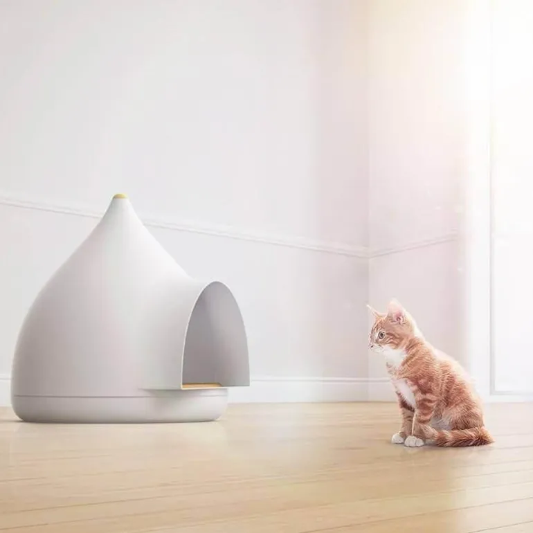 Großes Katzenhaus – Katzenunterstand im Wassertropfen-Design