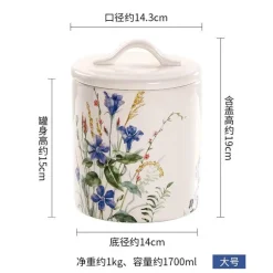 Großes, mit Silikon versiegeltes Vorratsglas für Blumen – vielseitige Dose für Nüsse, Tee, Zucker, Gewürze