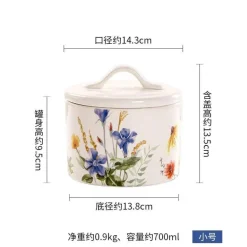 Großes, mit Silikon versiegeltes Vorratsglas für Blumen – vielseitige Dose für Nüsse, Tee, Zucker, Gewürze