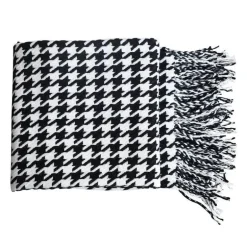 Hahnentritt-Überwurfdecke – Gemütlicher Wohndekor-Akzent