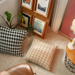 Hahnentritt-Dekokissen - Schickes Akzentkissen