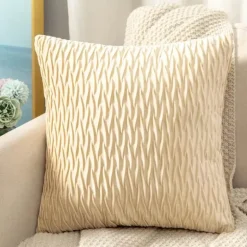 Hahnentritt-Kissenbezug - Schwarz-weißer Kissenbezug mit Schleife, 30 x 50 cm