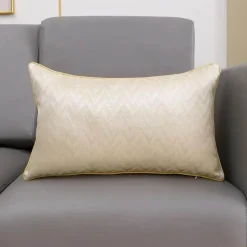 Hahnentritt-Kissenbezug - Schwarz-weißer Kissenbezug mit Schleife, 30 x 50 cm