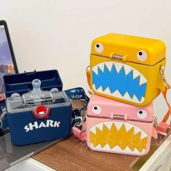 Hai-Wasserflasche mit integriertem Strohhalm – umweltfreundliches Trinkgeschirr