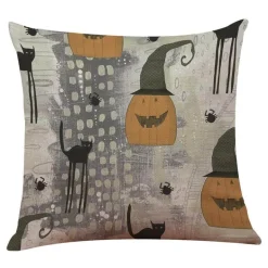 Halloween Kürbis Kissenbezüge - Bequemes Baumwolldekor