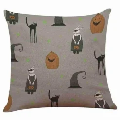 Halloween Kürbis Kissenbezüge - Bequemes Baumwolldekor