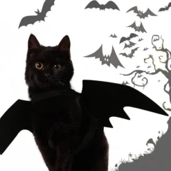 Halloweenkostüm mit Fledermausflügeln für Haustiere – Gruseliges Outfit für Haustiere