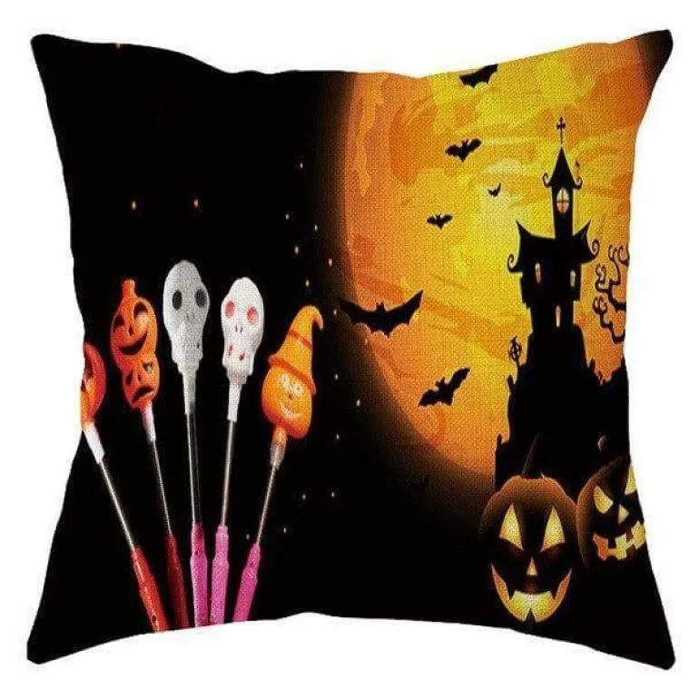 Halloween-Kürbis-Kissenbezüge – Dekorative, gruselige Kissen