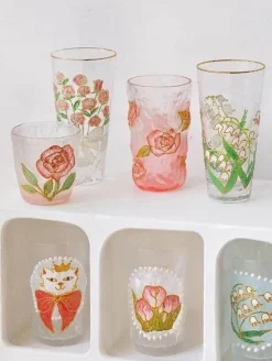 Handbemalte Teetasse aus Glas – Einzigartiges Weihnachtsgeschenk für Zuhause oder das Büro