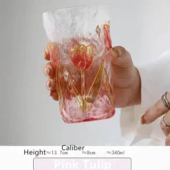 Handbemalte Teetasse aus Glas – Einzigartiges Weihnachtsgeschenk für Zuhause oder das Büro