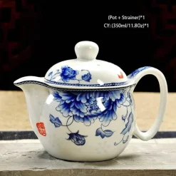 Handgefertigte Keramik-Teekanne mit Drachendesign – 350 ml Porzellan-Teekanne