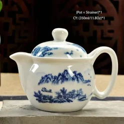 Handgefertigte Keramik-Teekanne mit Drachendesign – 350 ml Porzellan-Teekanne