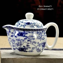 Handgefertigte Keramik-Teekanne mit Drachendesign – 350 ml Porzellan-Teekanne