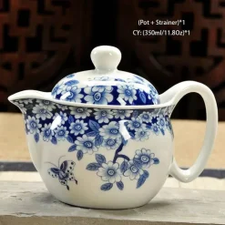 Handgefertigte Keramik-Teekanne mit Drachendesign – 350 ml Porzellan-Teekanne