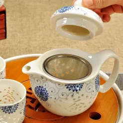 Handgefertigte Keramik-Teekanne mit Drachendesign – 350 ml Porzellan-Teekanne