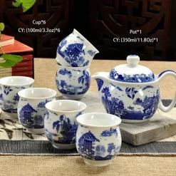 Handgefertigte Keramik-Teekanne mit Drachendesign – 350 ml Porzellan-Teekanne