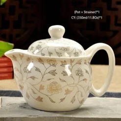 Handgefertigte Keramik-Teekanne mit Drachendesign – 350 ml Porzellan-Teekanne