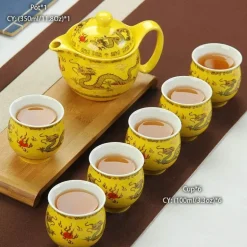 Handgefertigte Keramik-Teekanne mit Drachendesign – 350 ml Porzellan-Teekanne