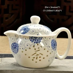 Handgefertigte Keramik-Teekanne mit Drachendesign – 350 ml Porzellan-Teekanne