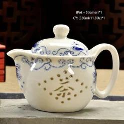 Handgefertigte Keramik-Teekanne mit Drachendesign – 350 ml Porzellan-Teekanne