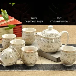 Handgefertigte Keramik-Teekanne mit Drachendesign – 350 ml Porzellan-Teekanne