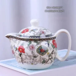 Handgefertigte Keramik-Teekanne mit Drachendesign – 350 ml Porzellan-Teekanne