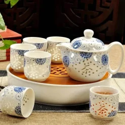 Handgefertigte Keramik-Teekanne mit Drachendesign – 350 ml Porzellan-Teekanne