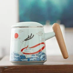 Handgefertigte Teetasse aus Keramik – Einzigartiger Keramikbecher