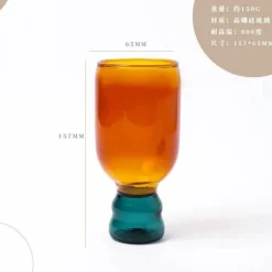 Handgefertigter hitzebeständiger Glasbecher - Kaffee-/Teetasse