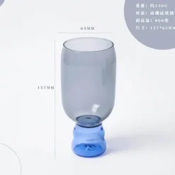 Handgefertigter hitzebeständiger Glasbecher - Kaffee-/Teetasse