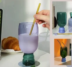 Handgefertigter hitzebeständiger Glasbecher - Kaffee-/Teetasse