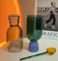 Handgefertigter hitzebeständiger Glasbecher - Kaffee-/Teetasse