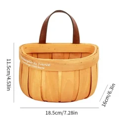 Handgefertigter Holzkorb - Kunsthandwerkerdekor im französischen Marktstil