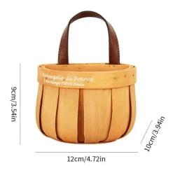 Handgefertigter Holzkorb - Kunsthandwerkerdekor im französischen Marktstil