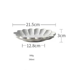 Handgefertigter Retro-Blumen-Keramik-Essteller - Geschirr im Western-Stil