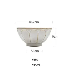 Handgefertigter Retro-Blumen-Keramik-Essteller - Geschirr im Western-Stil