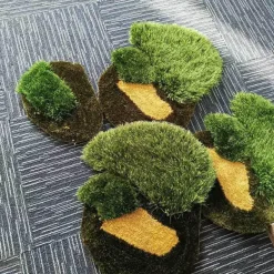 Handgefertigter Waldgras-Teppich – Naturinspirierte Innenmatte