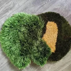 Handgefertigter Waldgras-Teppich – Naturinspirierte Innenmatte