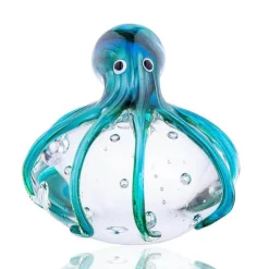 Handgefertigtes farbiges Oktopus-Ornament aus Glas – einzigartiges Meerestier-Dekor