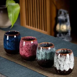 Handgefertigtes Kung-Fu-Teetassen-Set aus Keramik – Trinkgeschirr aus Porzellan